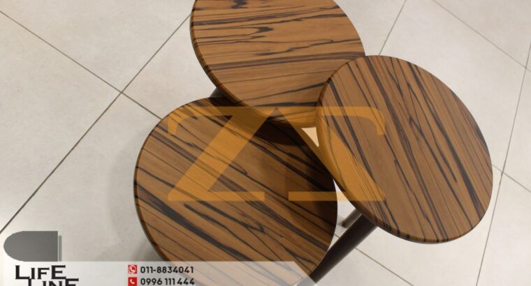 طقم طاولات خشب ملون
