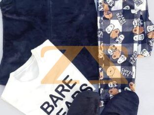 بيجامة فرو 4 قطع منطوفة جودة كتير عالية M L XL XXL