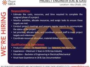 Looking for: Project Engineer (Oil & Gas)