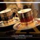 طقم فناجين قهوة ليموج مذهب
