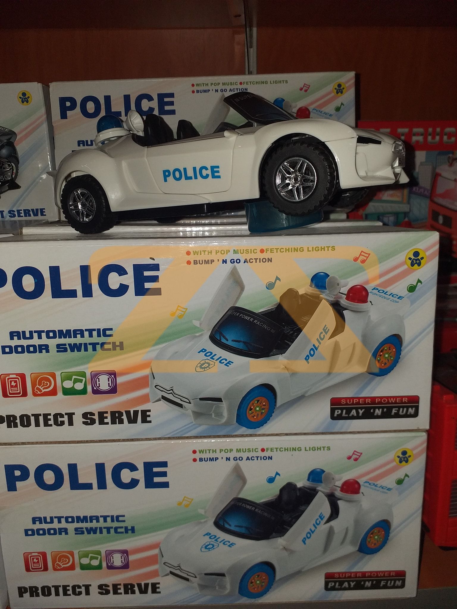 سيارة الشرطة مع أصوات