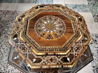 صندوق خشبي دمشقي مطعم صدف مبطن مخمل