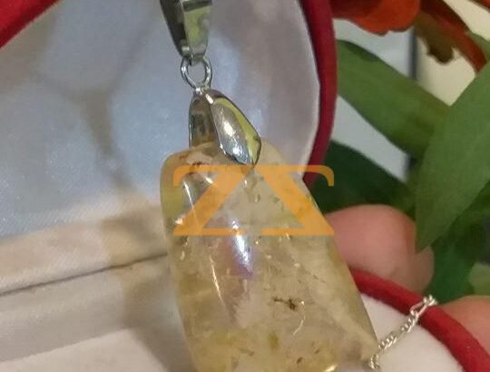 سنسال فضه 925 الكهرمان (عنبر )
