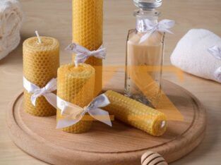 شمع العسل الطبيعي مع شامبو العسل و صابونة العسل