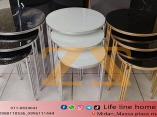طقم طاولات خدمه معدن 3 قطع بأحلى الموديلات