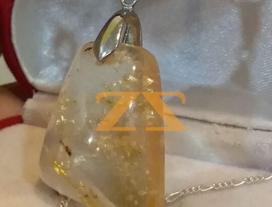 سنسال فضه 925 الكهرمان (عنبر )